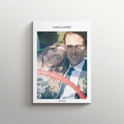 Modern Wedding Magazine Album with Editorial Aesthetic, softcover photo book