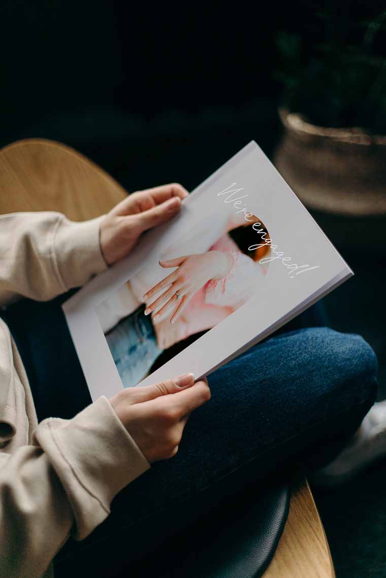#1 Thing To Do After Getting Engaged. Order an engagement magazine photo book from our shop.