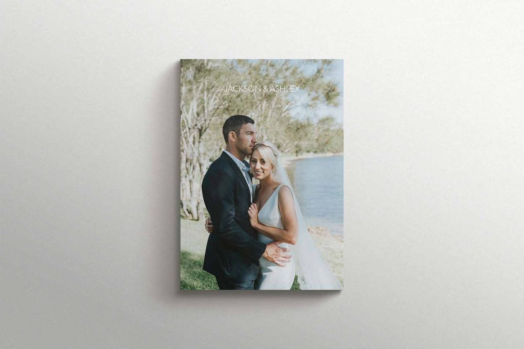 Minimalist Wedding Magazine Album with Contemporary Cover, softcover photo book