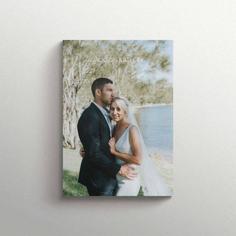Minimalist Wedding Magazine Album with Contemporary Cover, softcover photo book