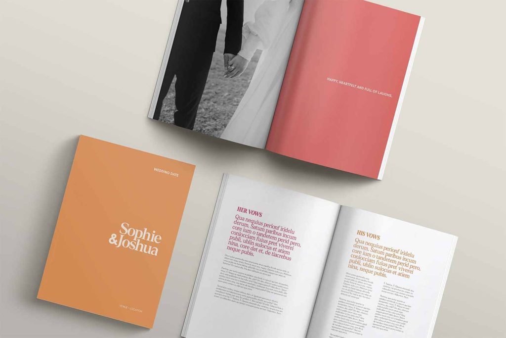 Wedding Magazine Modern Design Gelato Colours