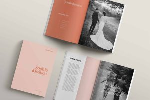 Wedding Magazine Modern Design Peachy Colours