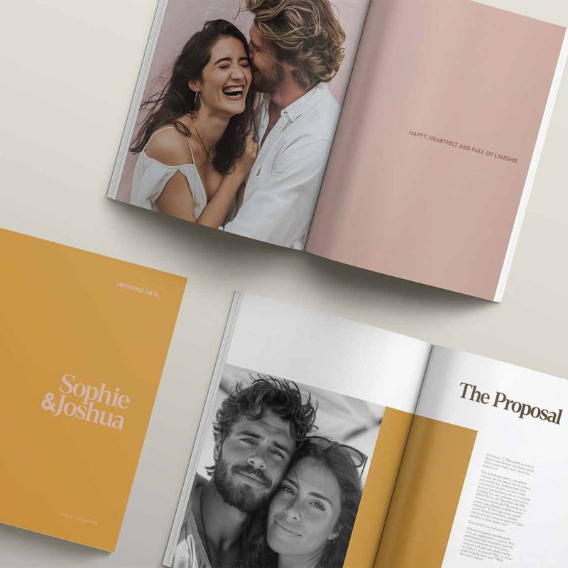 Wedding Magazine Modern Design Spicy Colours