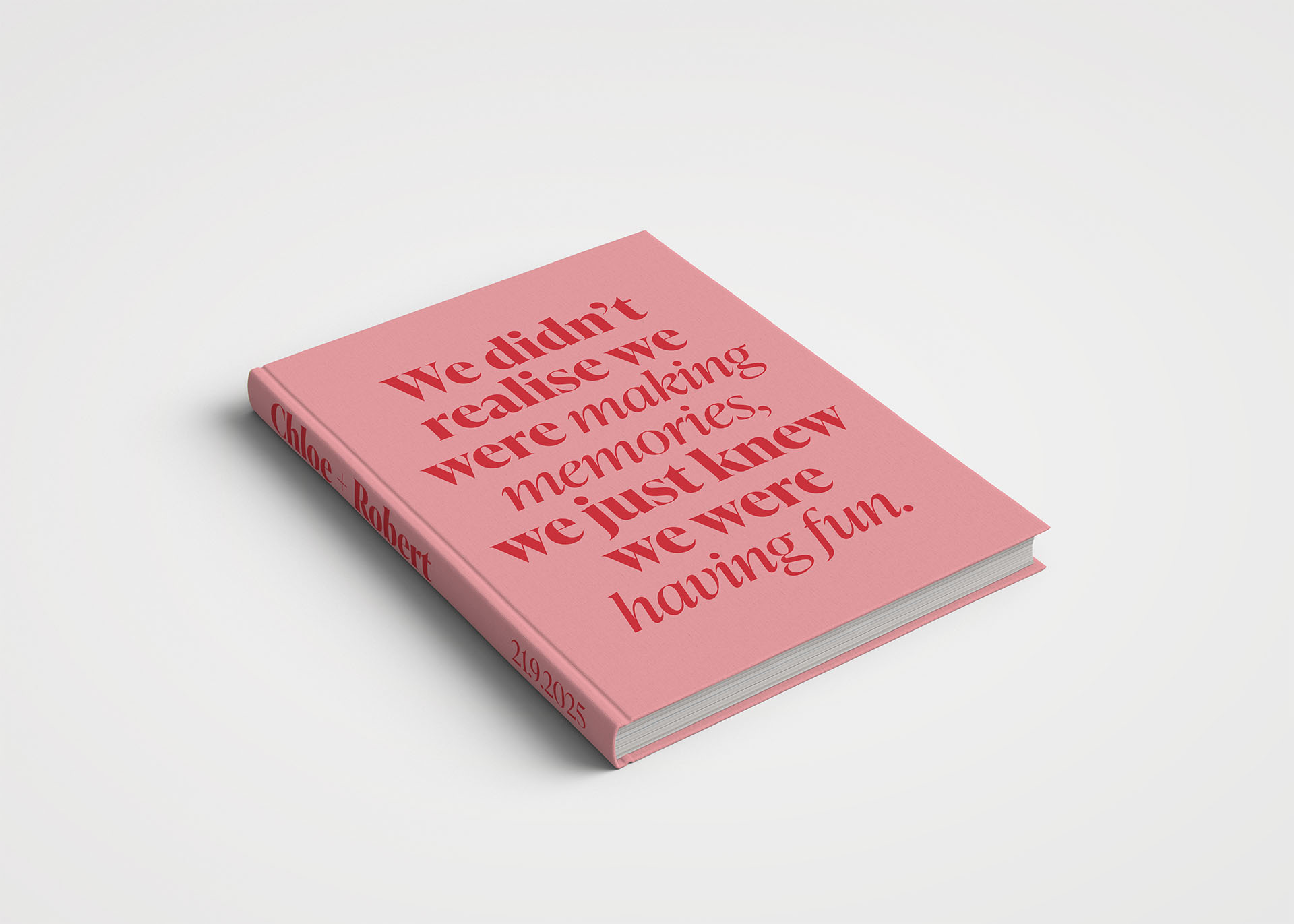 Wedding Album Printed Covers - Making Memories Pink and Red