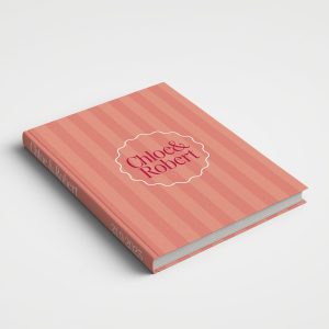 Wedding Album Printed Covers - Peach Stripes