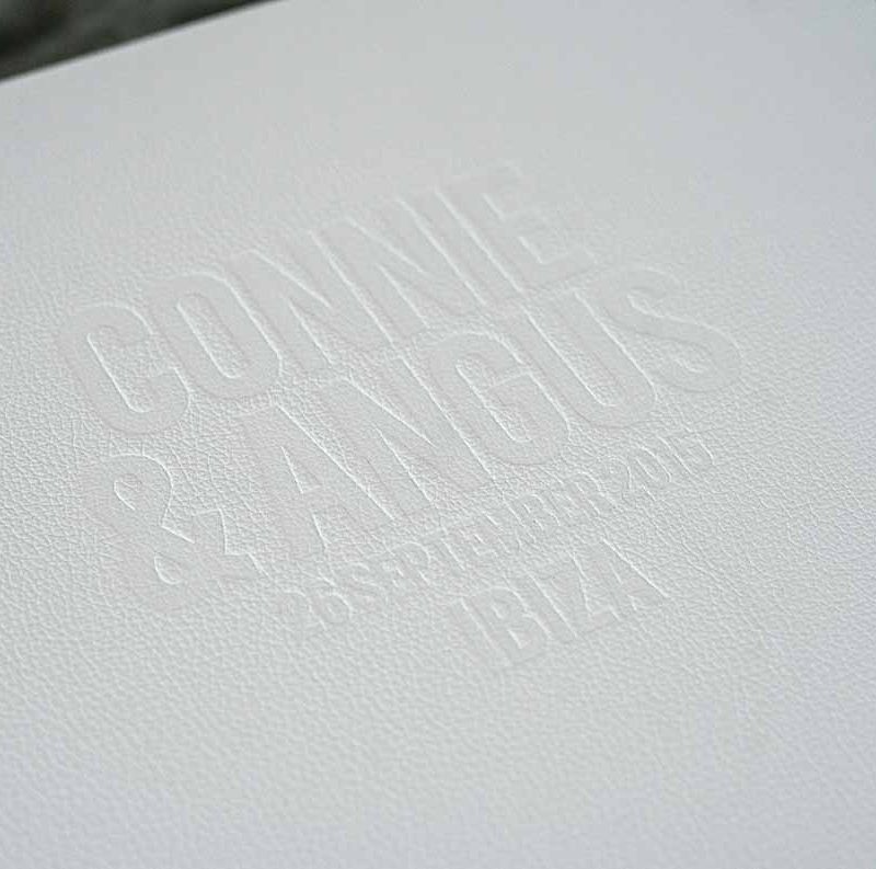 Photo Album Cover embossing in large stamp