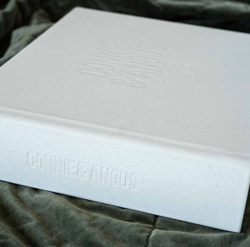 Wedding Photo Album Cover with Spine Embossing & Personalisation