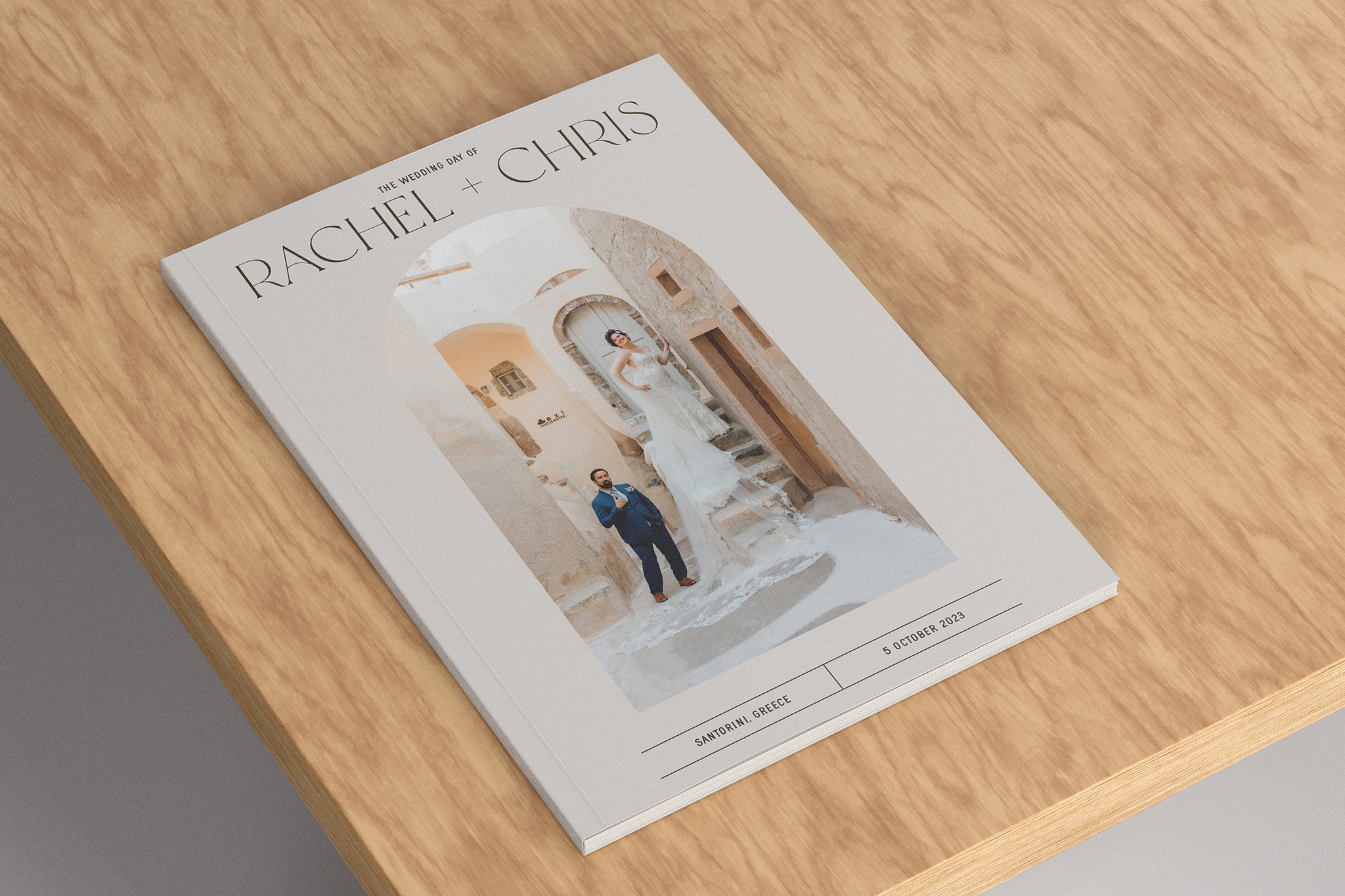 Wedding Magazine Design Santorini Wedding Skaros Rock Greece
