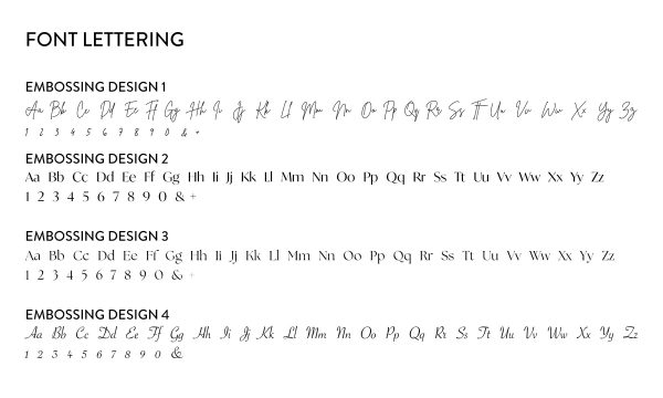 Magazine Style Album Embossing Design Lettering
