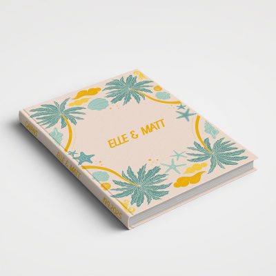 Personalised Wedding Guest Book Printed Cover - Tropical Vibe
