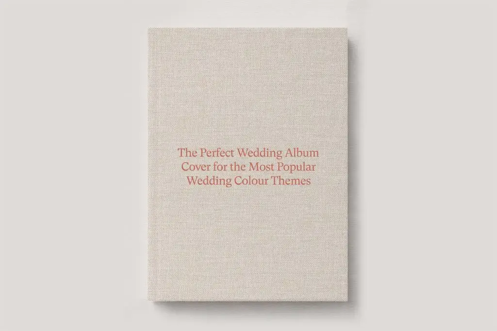 The perfect wedding album cover for the most popular wedding colour themes