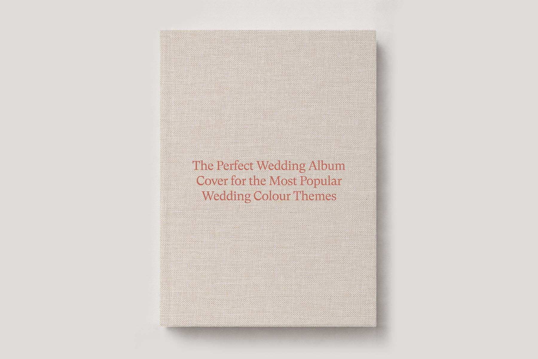 The perfect wedding album cover for the most popular wedding colour themes