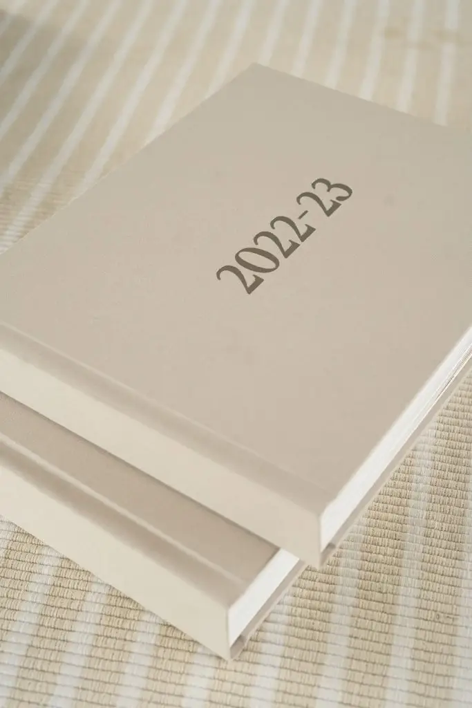Custom Family Photo Albums with custom embossing. 2-Volume Set Photo Album Collection