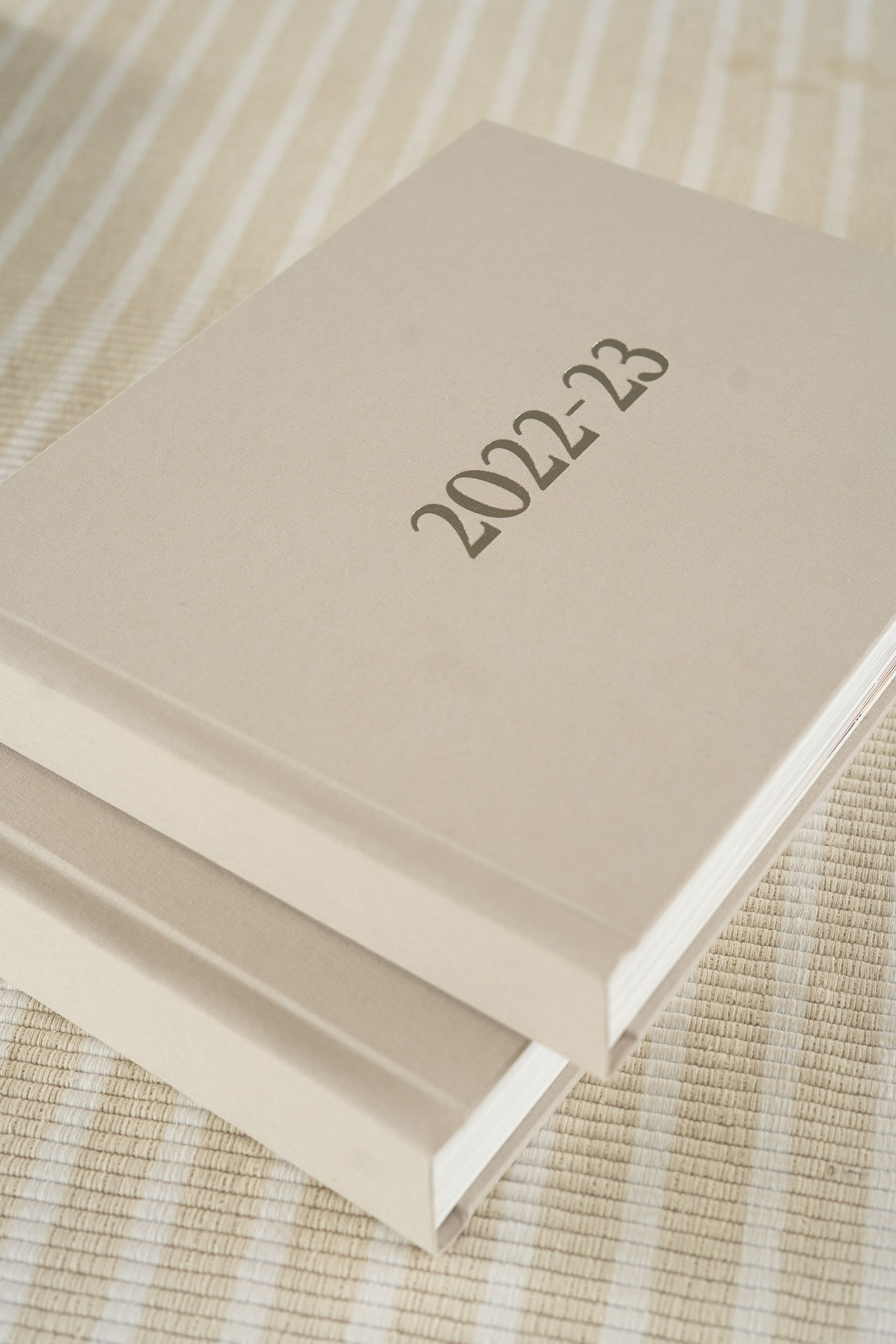 Custom Family Photo Albums with custom embossing. 2-Volume Set Photo Album Collection