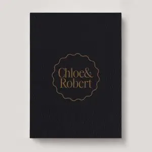Classic Leather Wedding Photo Album in Black. Available in 3 formats; Landscape (horizontal), Square & Portrait (vertical) in 3 sizes; small, medium and large photo albums.