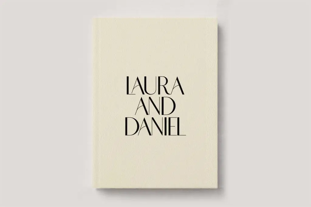 Classic Leather Wedding Photo Album in Ivory. Available in 3 formats; Landscape (horizontal), Square & Portrait (vertical) in 3 sizes; small, medium and large photo albums.