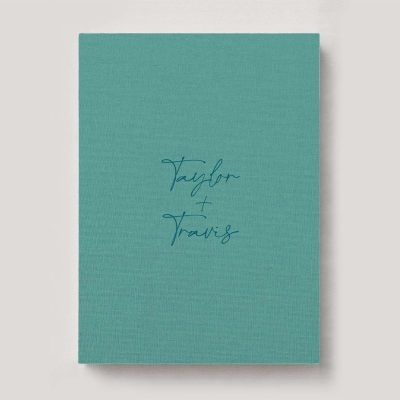 Fine Art Photo Album - Linen Aquamarine