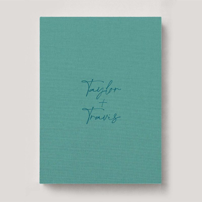 Fine Art Photo Album - Linen Aquamarine