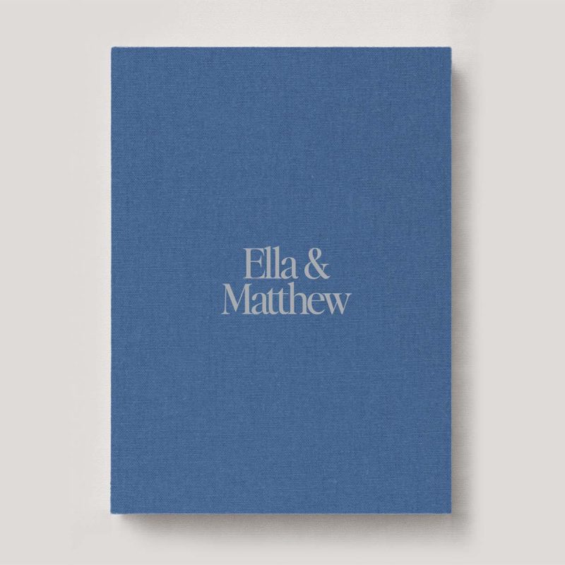 Fine Art Photo Album - Linen Cornflower