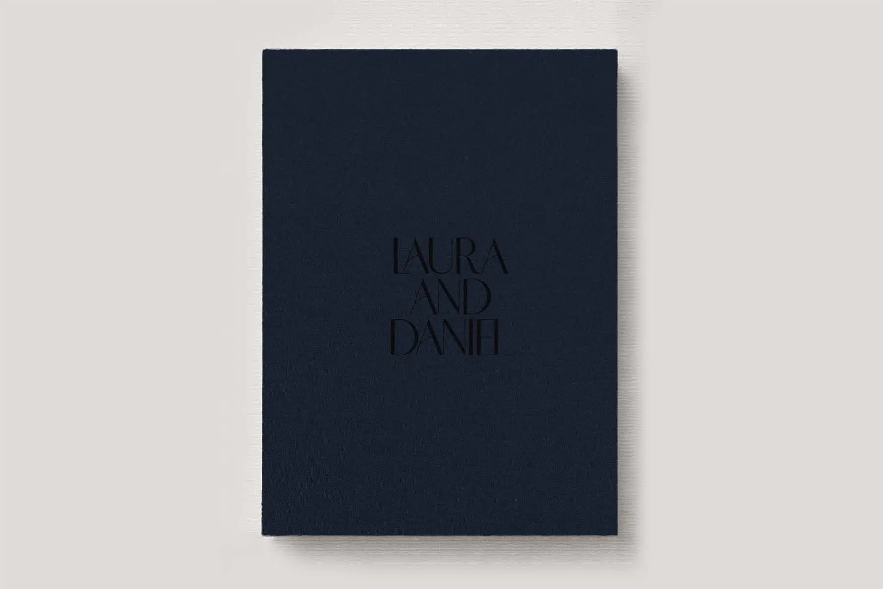 Premium Wedding Photo Album with luxe linen cover in colour Navy blue. Available in 3 formats; Landscape (horizontal), Square & Portrait (vertical) in 3 sizes; small, medium and large photo albums.