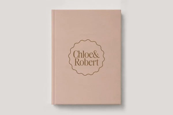 Premium Leather Wedding Photo Album in colour Nude (neutral palest pink). Available in 3 formats; Landscape (horizontal), Square & Portrait (vertical) in 3 sizes; small, medium and large photo albums.