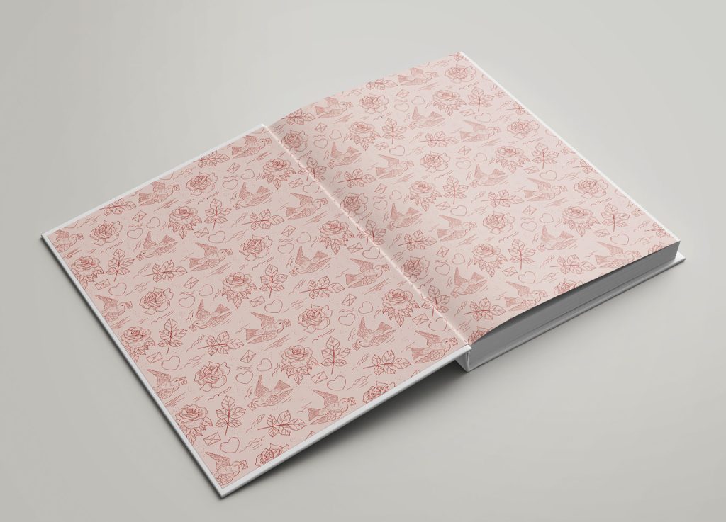 End Sheet for Photo Albums & Fine Art Wedding Albums in a range of custom designs exclusive to The Coffee Table Book customers