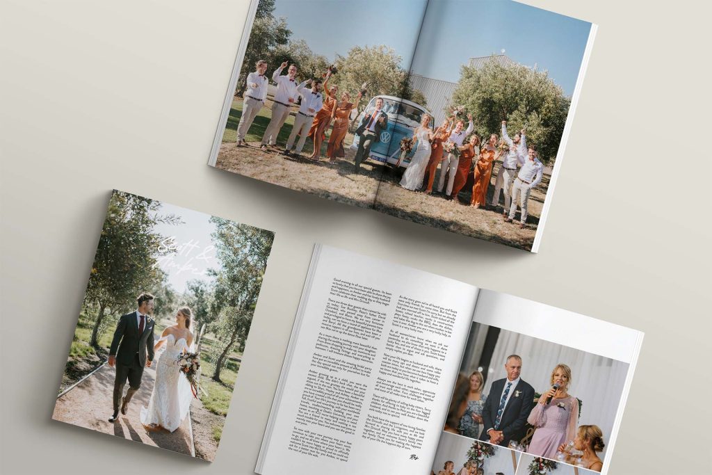 Mt Duneed Estate Geelong Wedding Magazine Design by The Coffee Table Book