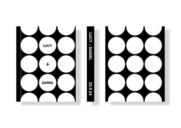 Wedding Album — Bold Black & White Polka Dot Design - Image 2