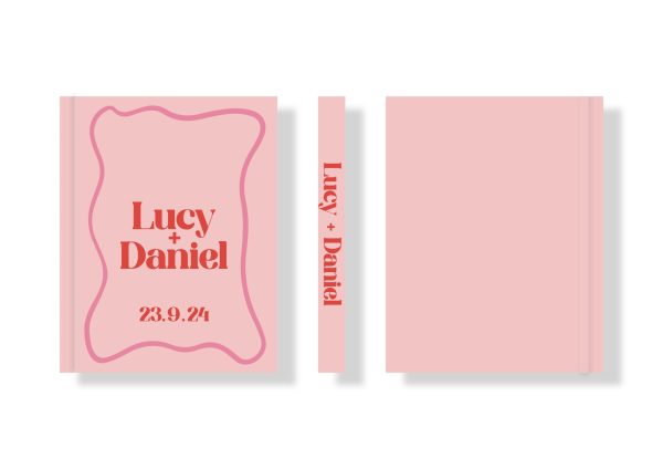 Wedding Album — Wavy Border Pink & Red - Image 2