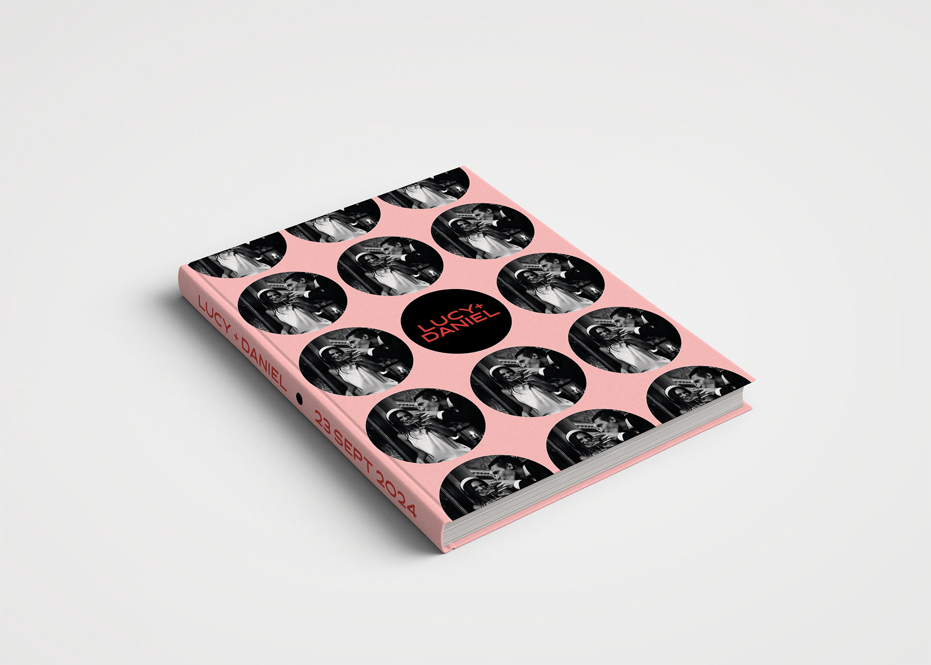 Wedding Album Printed Covers - Modern Romantic Polka Dot