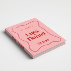 Wedding Album Printed Covers - Whimsical Pink and Red