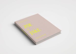 Neon Wedding Album Creative Custom Printed Design - Colour Blocking & Bold Typography - Beige & Neon Yellow