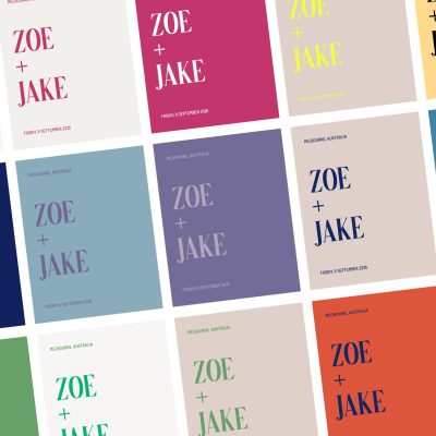 Wedding Album Printed Covers - Colour Block Design - All Colours