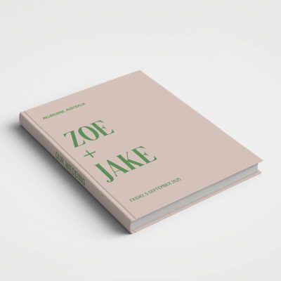 Wedding Album Printed Covers - Colour Block Beige & Green