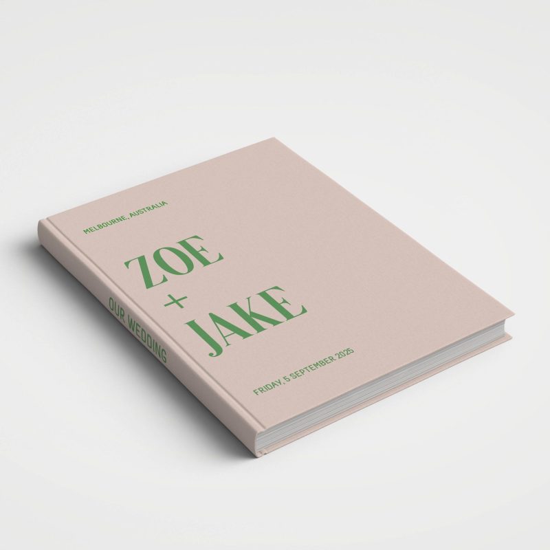 Wedding Album Printed Covers - Colour Block Beige & Green