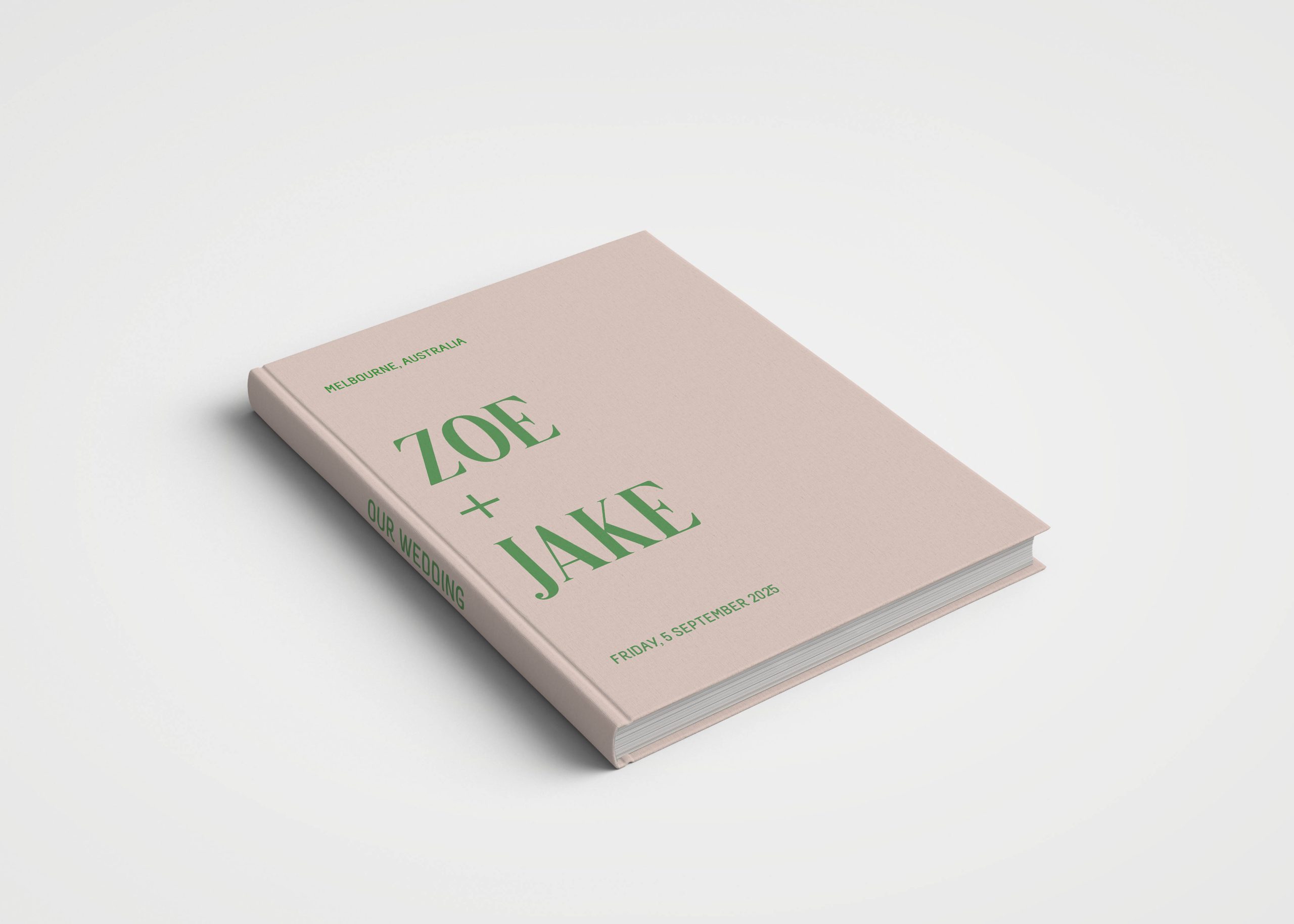 Wedding Album Printed Covers - Colour Block Beige & Green