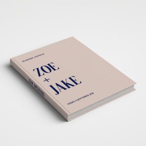 Wedding Album Printed Covers - Colour Block Beige & Navy Blue