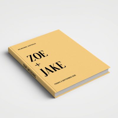 Wedding Album Printed Covers - Colour Block Buttercup Yellow & Black