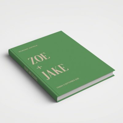 Wedding Album Printed Covers - Colour Block Green & Cream