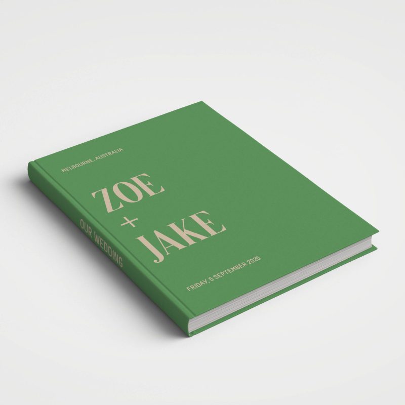 Wedding Album Printed Covers - Colour Block Green & Cream