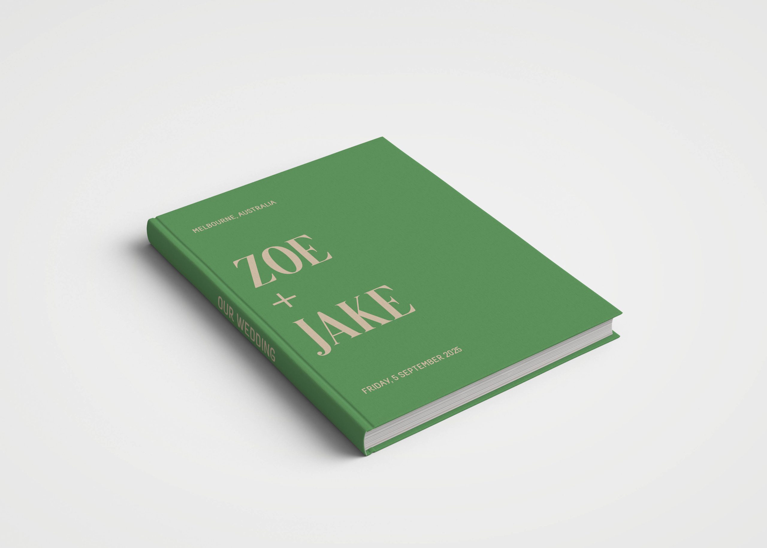 Wedding Album Printed Covers - Colour Block Green & Cream