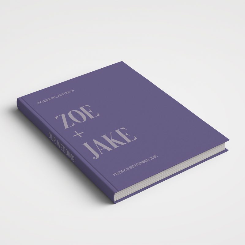 Wedding Album Printed Covers - Colour Block Mauve & Lilac