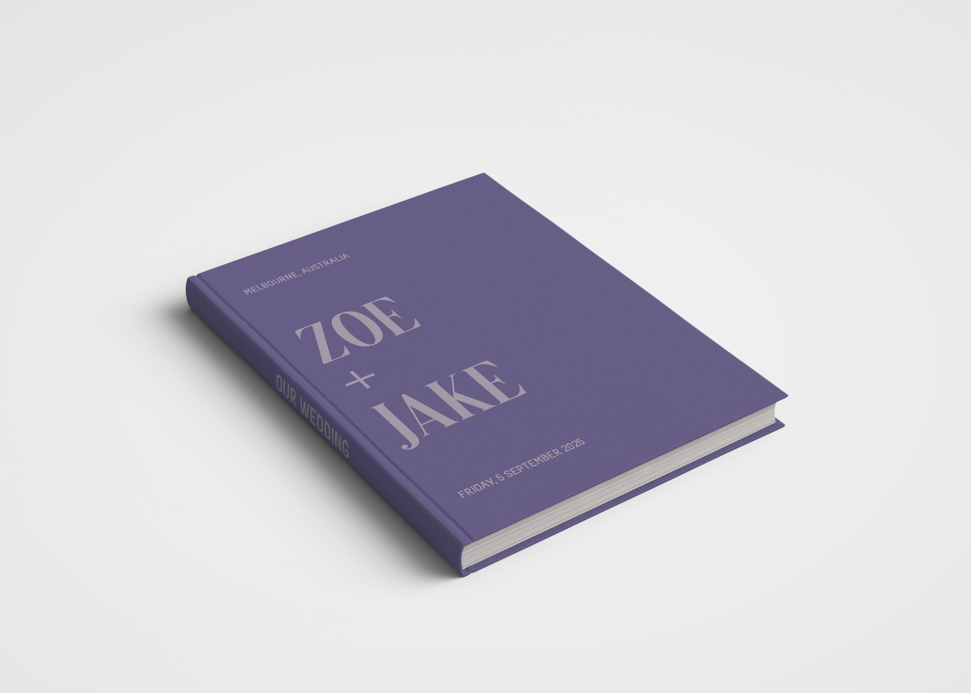 Wedding Album Printed Covers - Colour Block Mauve & Lilac