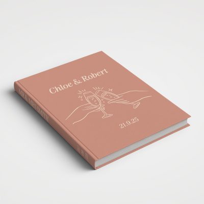 Wedding Album Printed Covers - Whimsical Champagne Dusty Rose