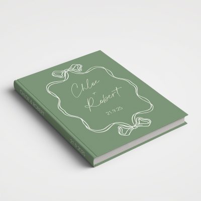 Wedding Album Printed Covers - Whimsical Green