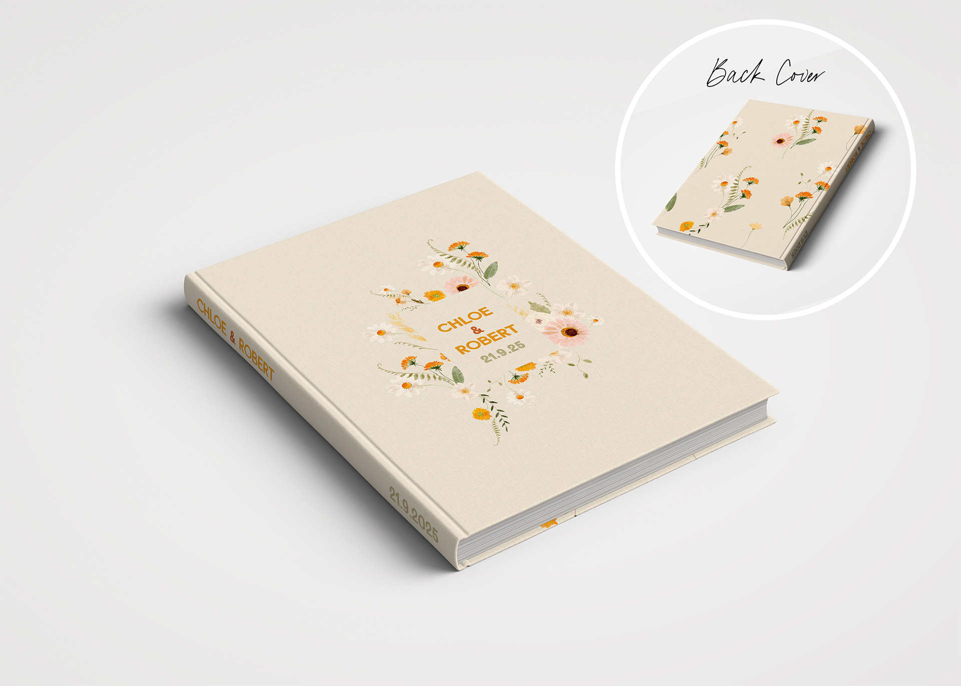 Wedding Album Printed Covers - Wildflowers