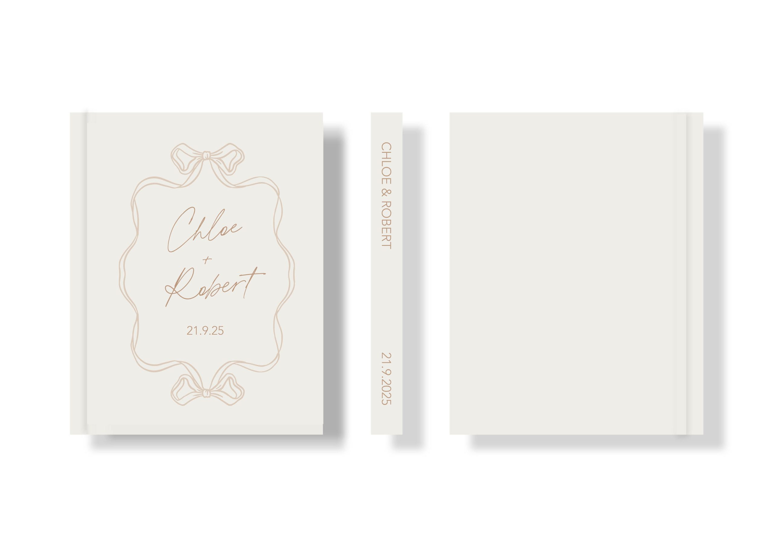 Wedding Photo Album - Creative Collection - Custom Printed Fabric Covers - Whimsical, Neutral