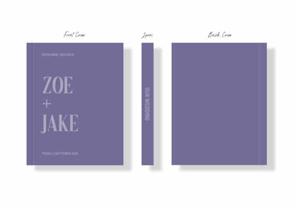 Wedding Photo Album - Creative Collection - Custom Printed Fabric Covers 42 - Colour Blocking Mauve Lilac