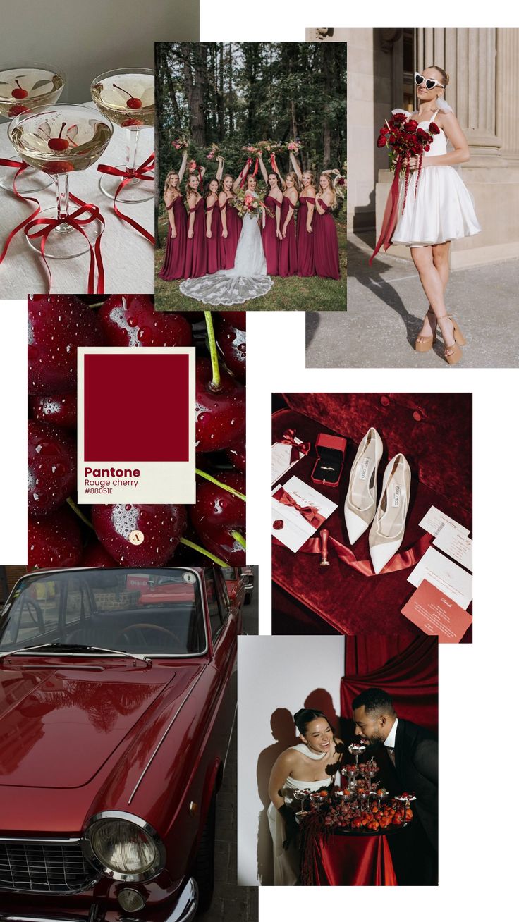 Cherry Red & Burgundy Wedding Colour Palette Trends