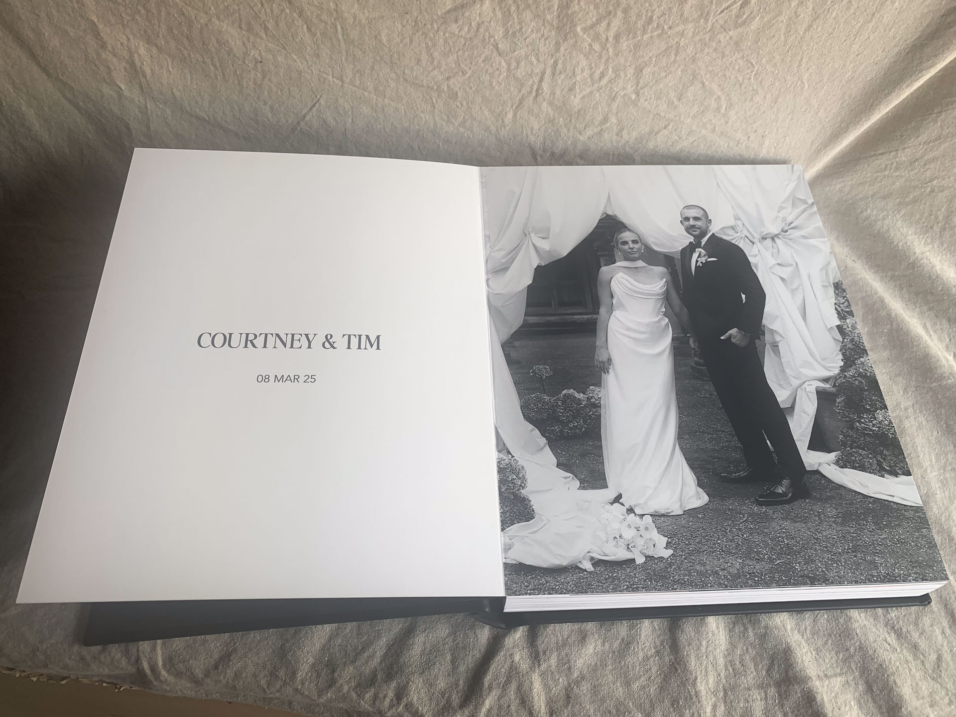 Fashion Collection Black and White Wedding Photo Album